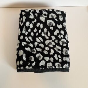 Karl Lagerfeld Velor Super Soft Cheetah Leopard Animal Black Bath